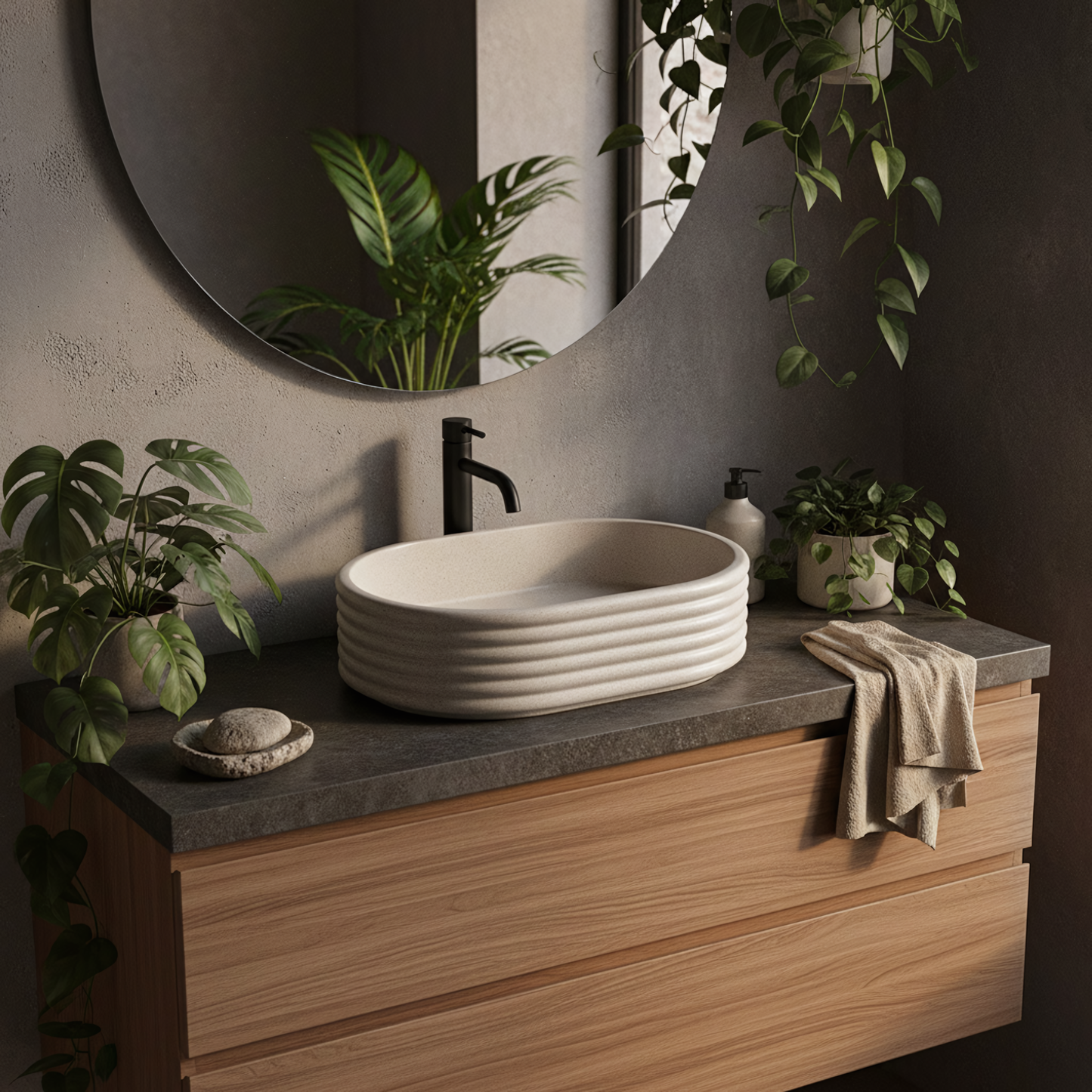 Aufsatzwaschbecken Rea Nicoletta Beige  7