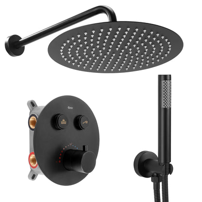 Unterputz Duschgarnitur Rea LUNGO Black Matt BOX  1
