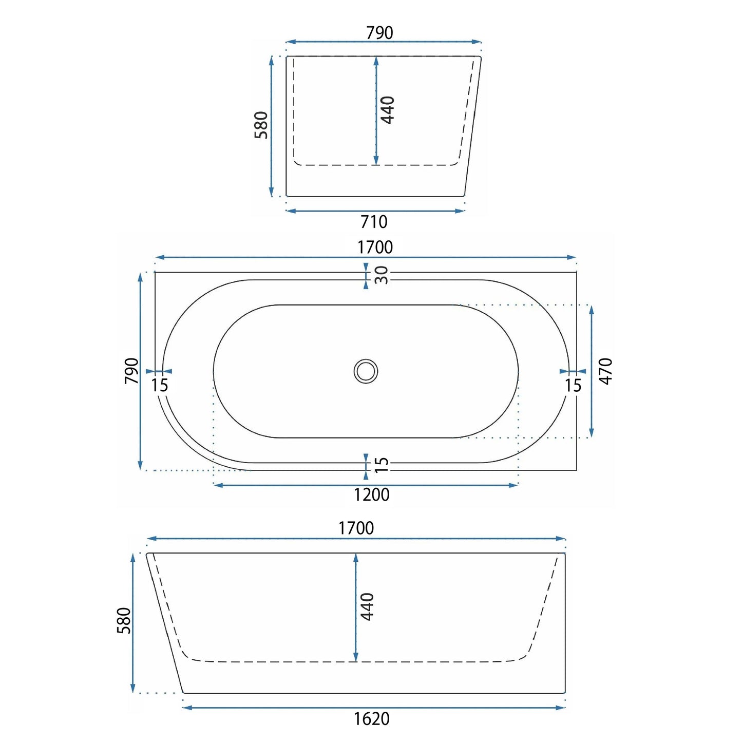 Eckbadewanne Aus Acryl Bellanto Slim 170 Rechts  7