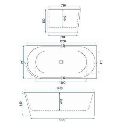 Eckbadewanne Aus Acryl Bellanto Slim 170 Rechts  7