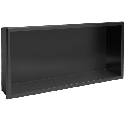 bathroom shelf 30x60 black matt  1
