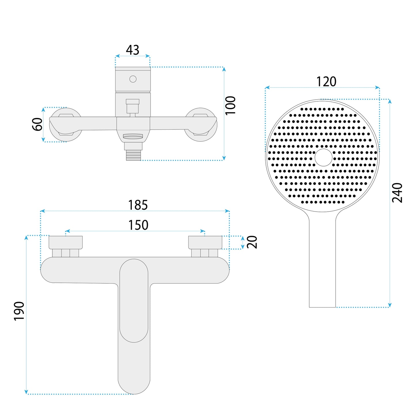 Wannenarmatur Rea Drop Brush Gold  7