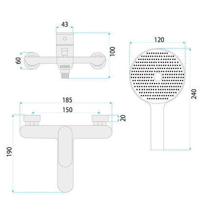 Wannenarmatur Rea Drop Brush Gold  7