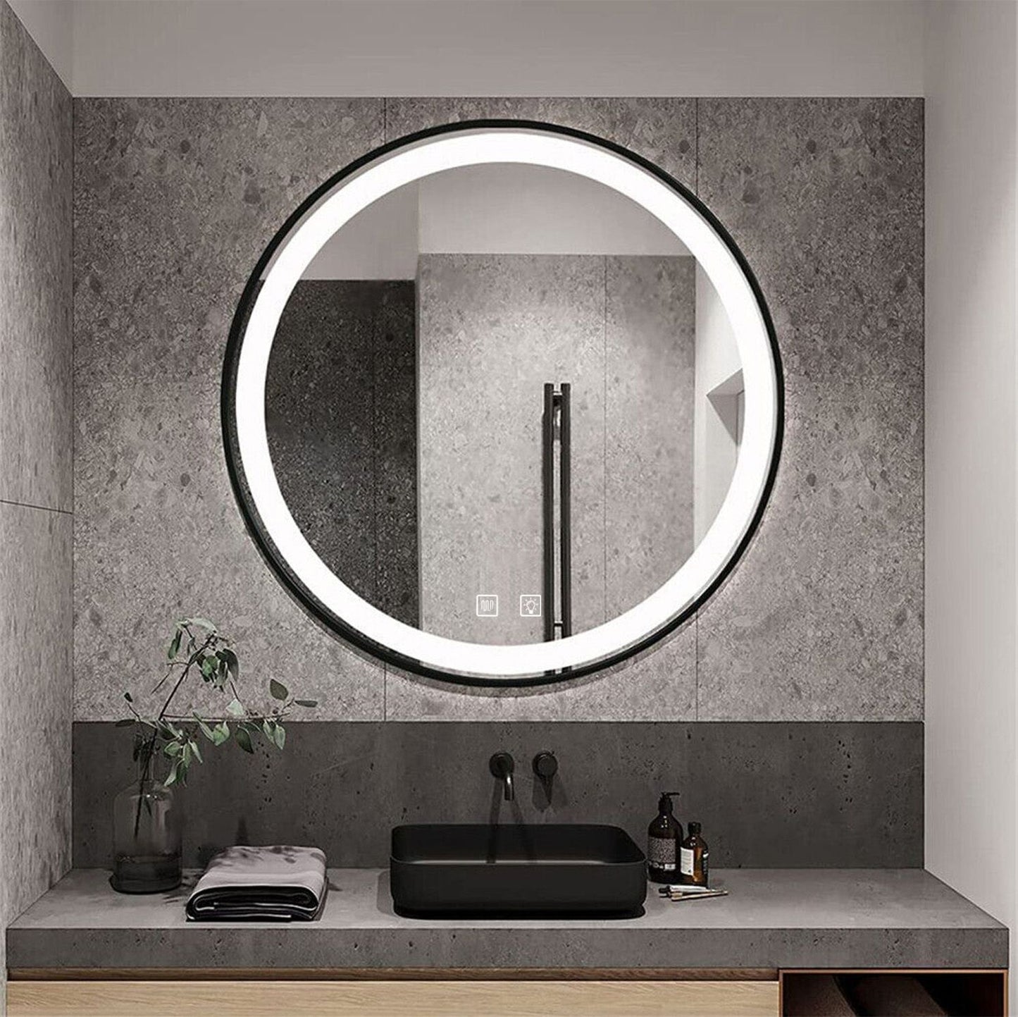 Spiegel LED 70cm MMJ Black  4