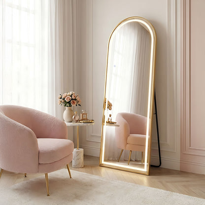 Spiegel LED Orbit 60x170cm Brush Gold  3