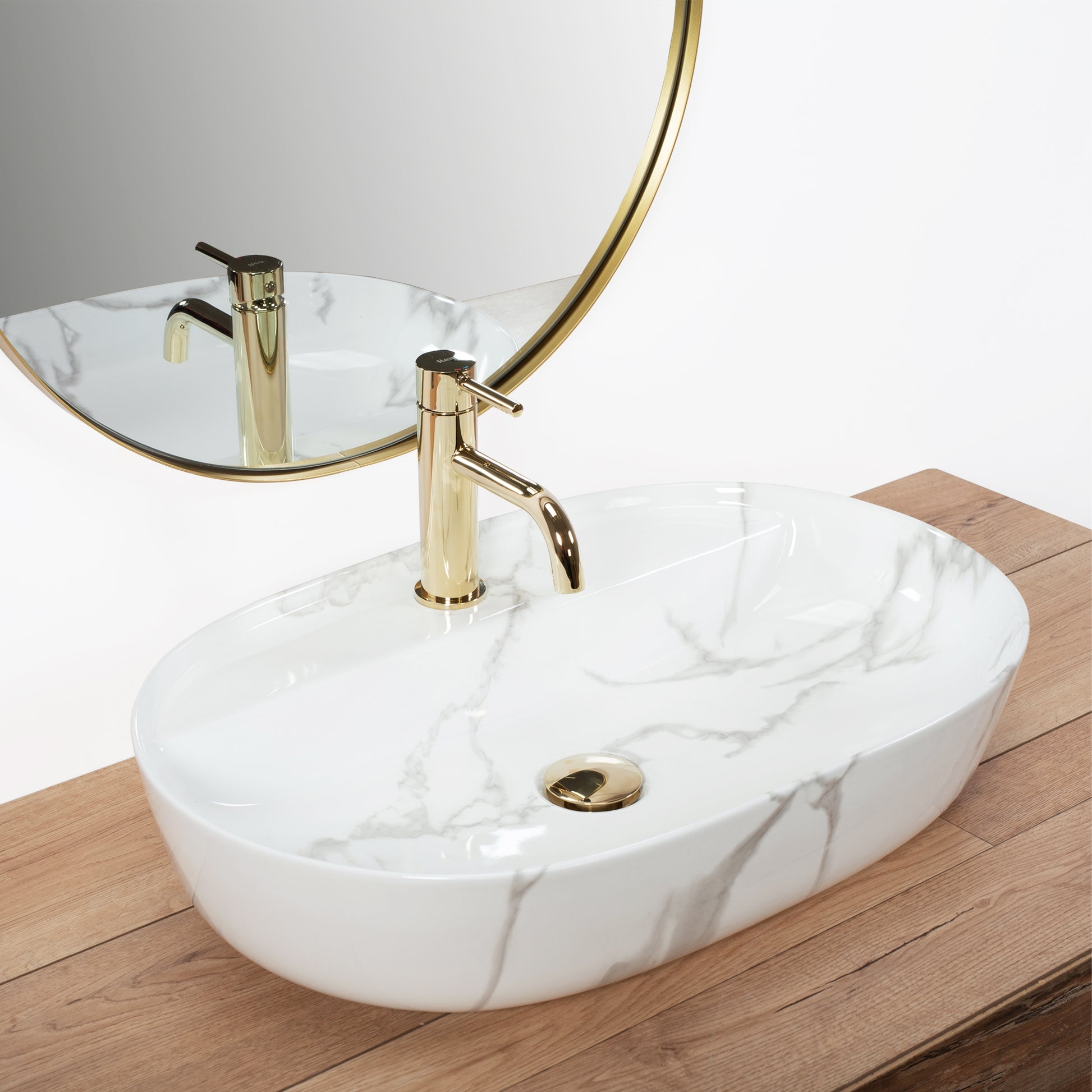 Aufsatzwaschbecken REA Aura 61 Marmo Shiny  3