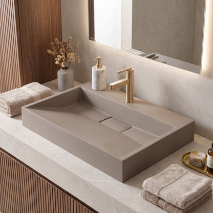 Waschbecken Konglomerat Rea GOYA TAUPE 70CM 1
