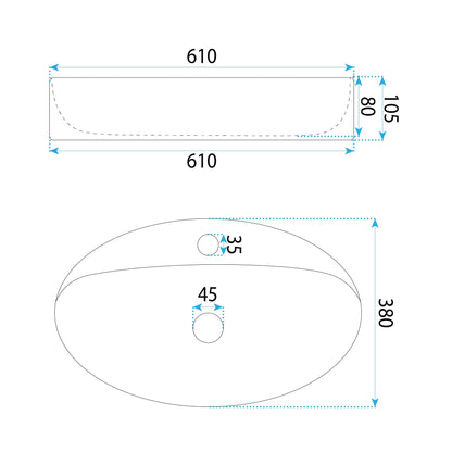 Aufsatzwaschbecken Rea Nastazja 61  5