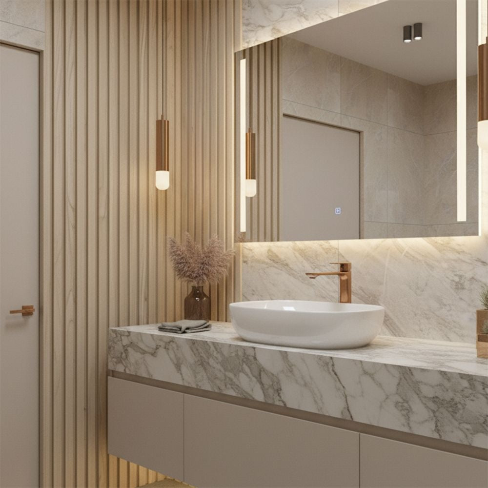 Waschbeckenarmatur Rea Drop Brush Copper High  6