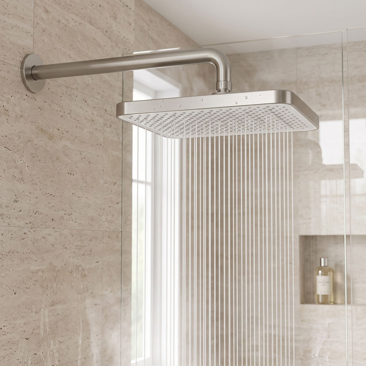 Rechteckige Regendusche REA JS-032 Brushed Nickel 8