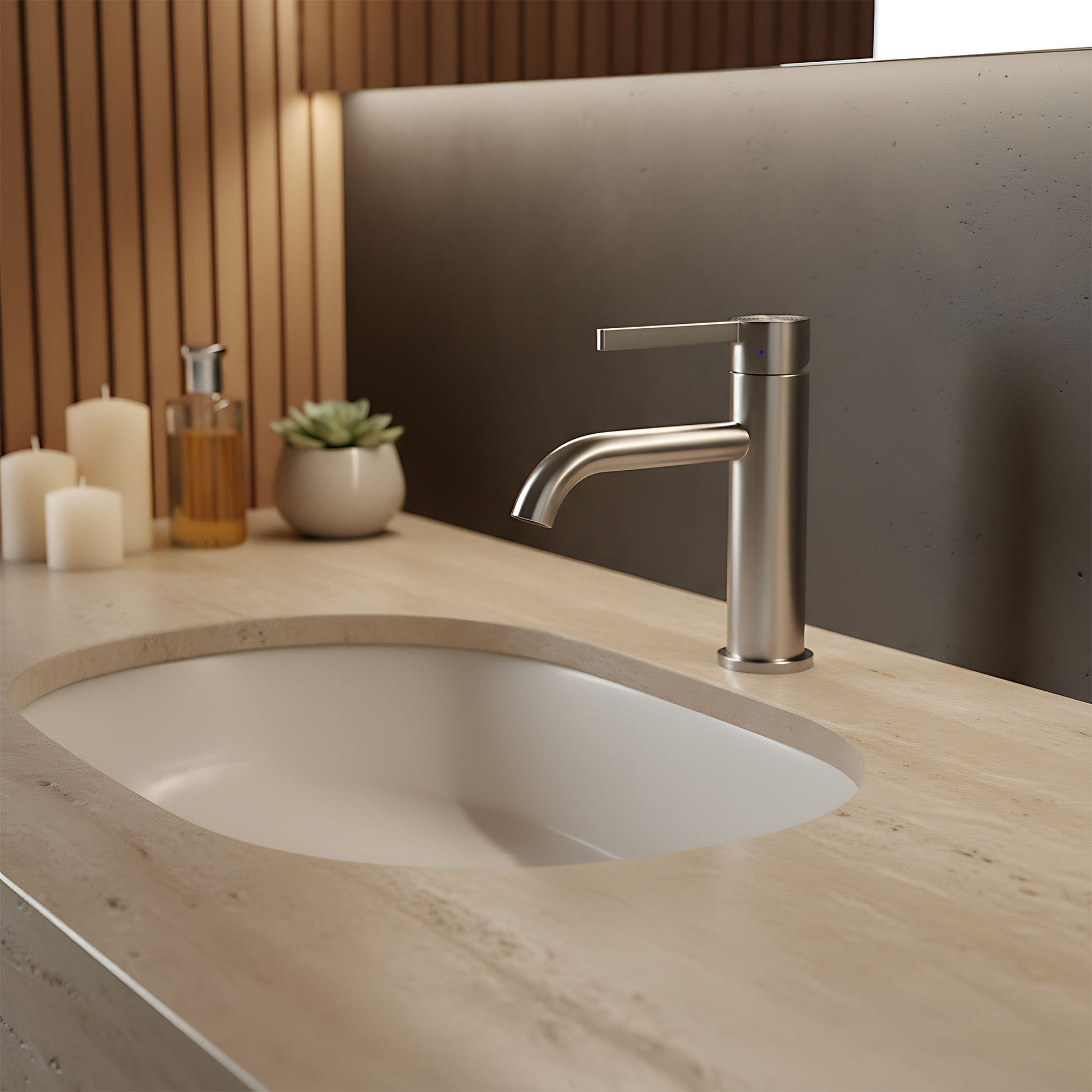 Waschbeckenarmatur Rea Foster Nickel Brush Low  7