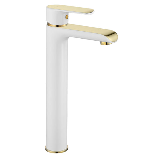 Waschbeckenarmatur REA Bloom White Gold high  1