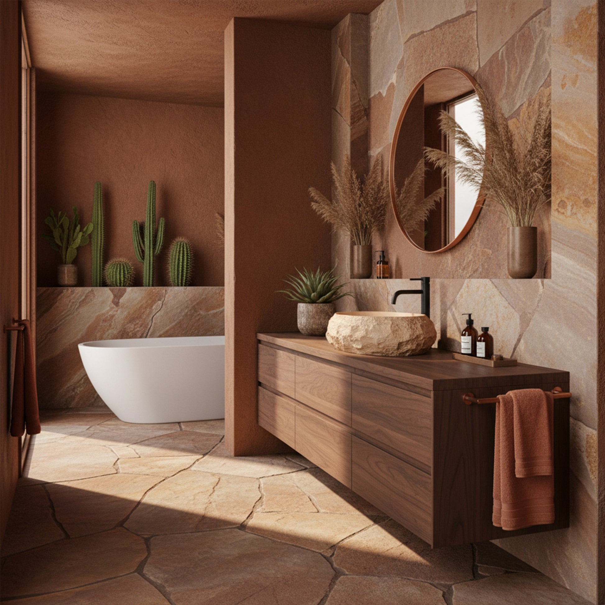 Aufsatzwaschbecken Rea Mika Light Terracotta  7