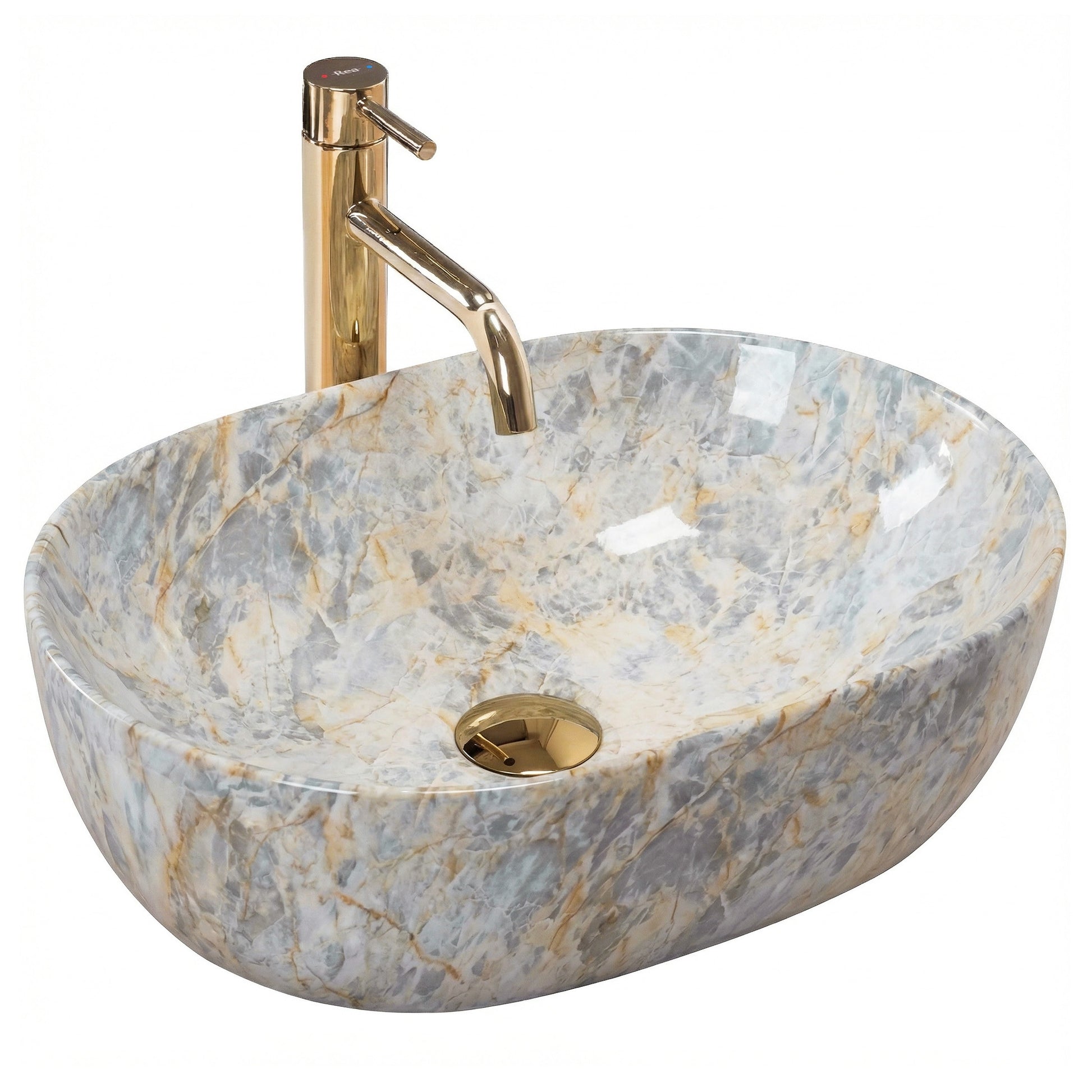 Aufsatzwaschbecken Rea Amelia Ruststone 48  1
