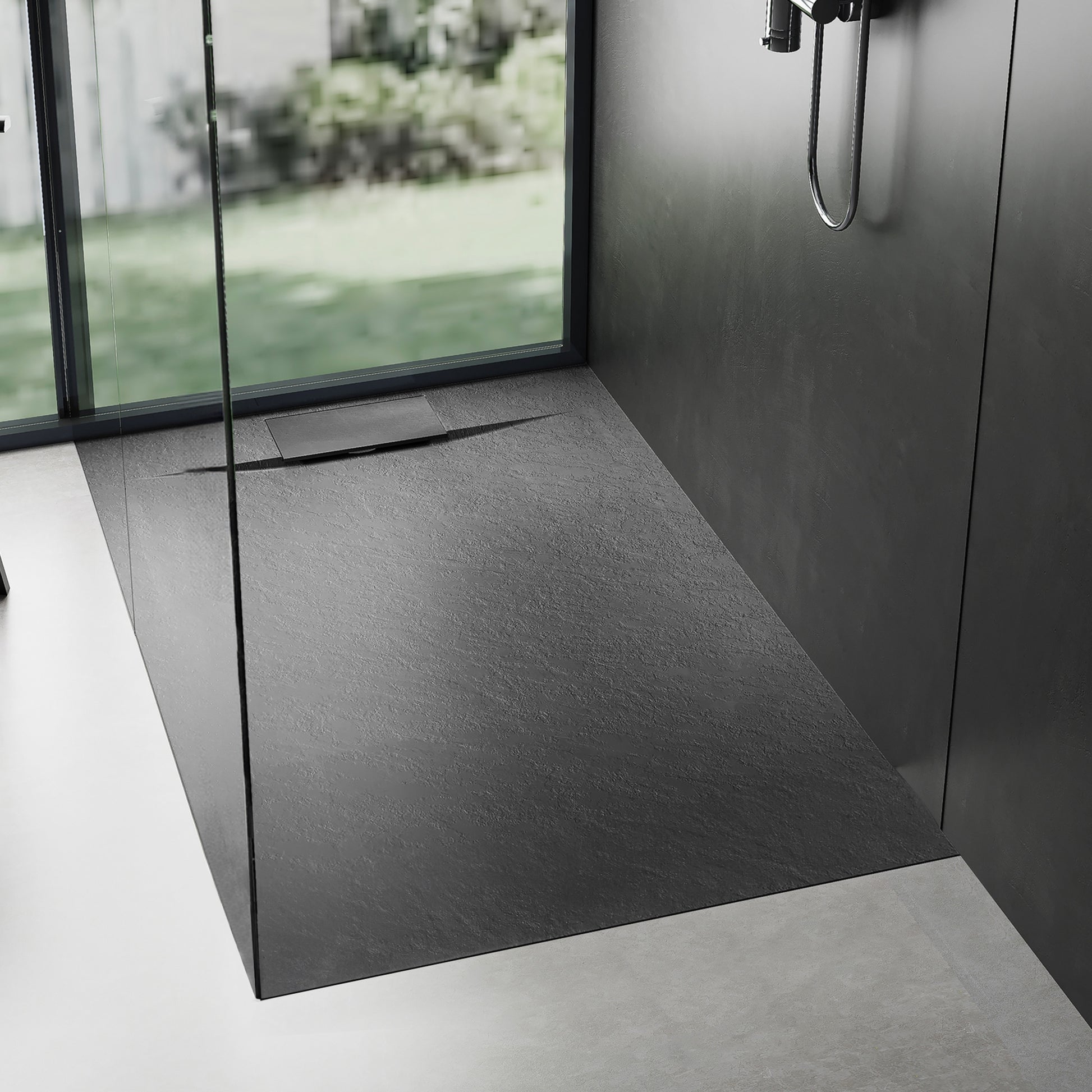 Duschtasse Bazalt Black 80x120  1