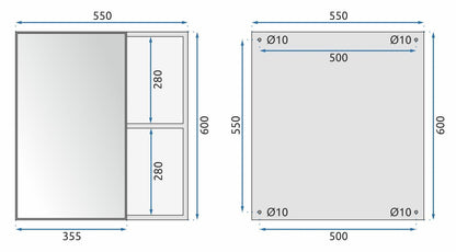 Badezimmermöbel-set Mit Waschbecken Astor 60cm Grey  8