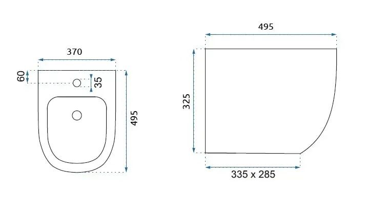 WC Schüssel Carlo Flat Mini Rimless + Bidet Carlo Mini 11