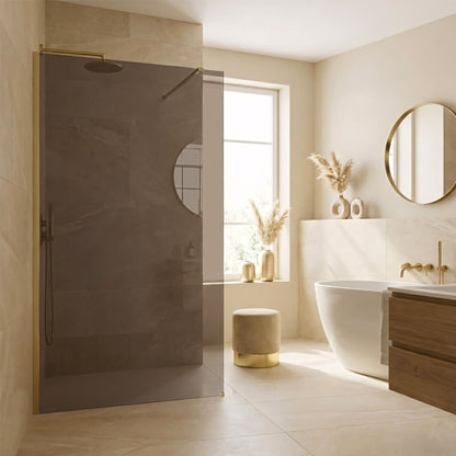 Duschwand Rea Flexi Brown / Brush Gold 140  6