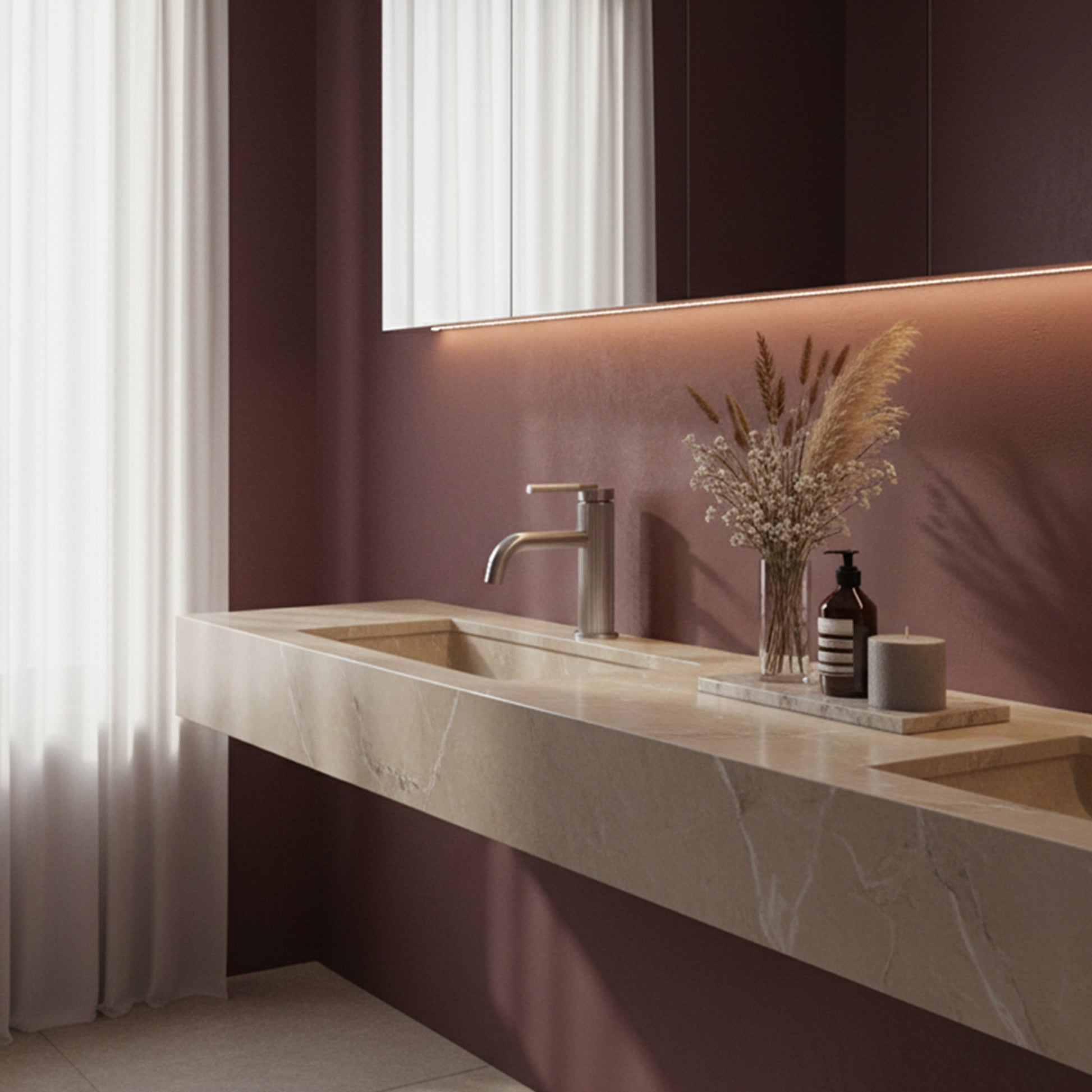 Waschbeckenarmatur Rea Argon Brush Nickel Low  4