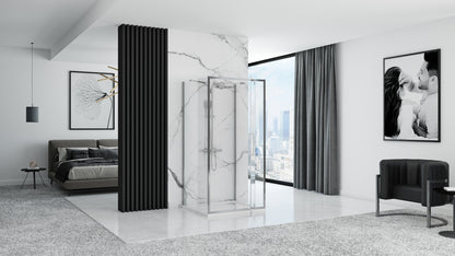 Duschkabine REA Rapid Swing Chrome Wandmontage 100 x 100 3
