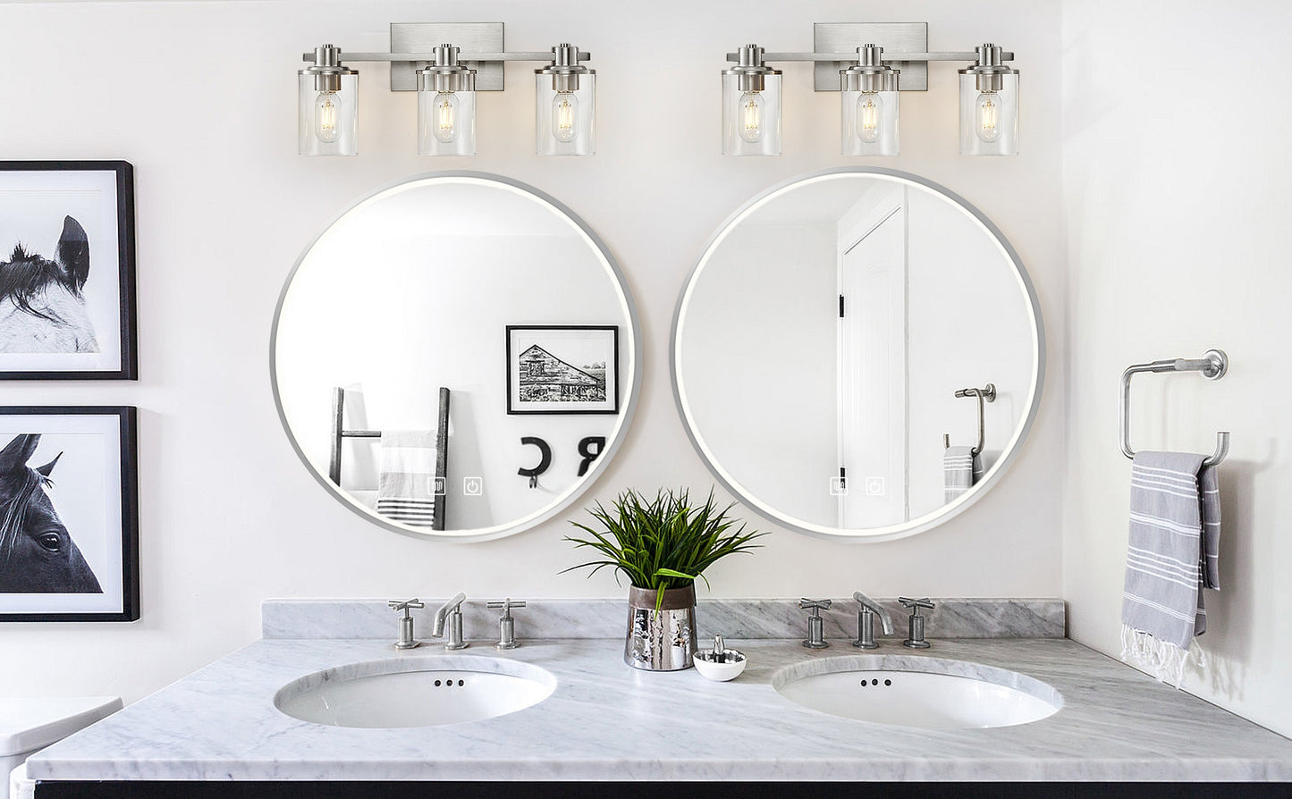 Spiegel LED 90cm MMJ BRUSH SILVER  7