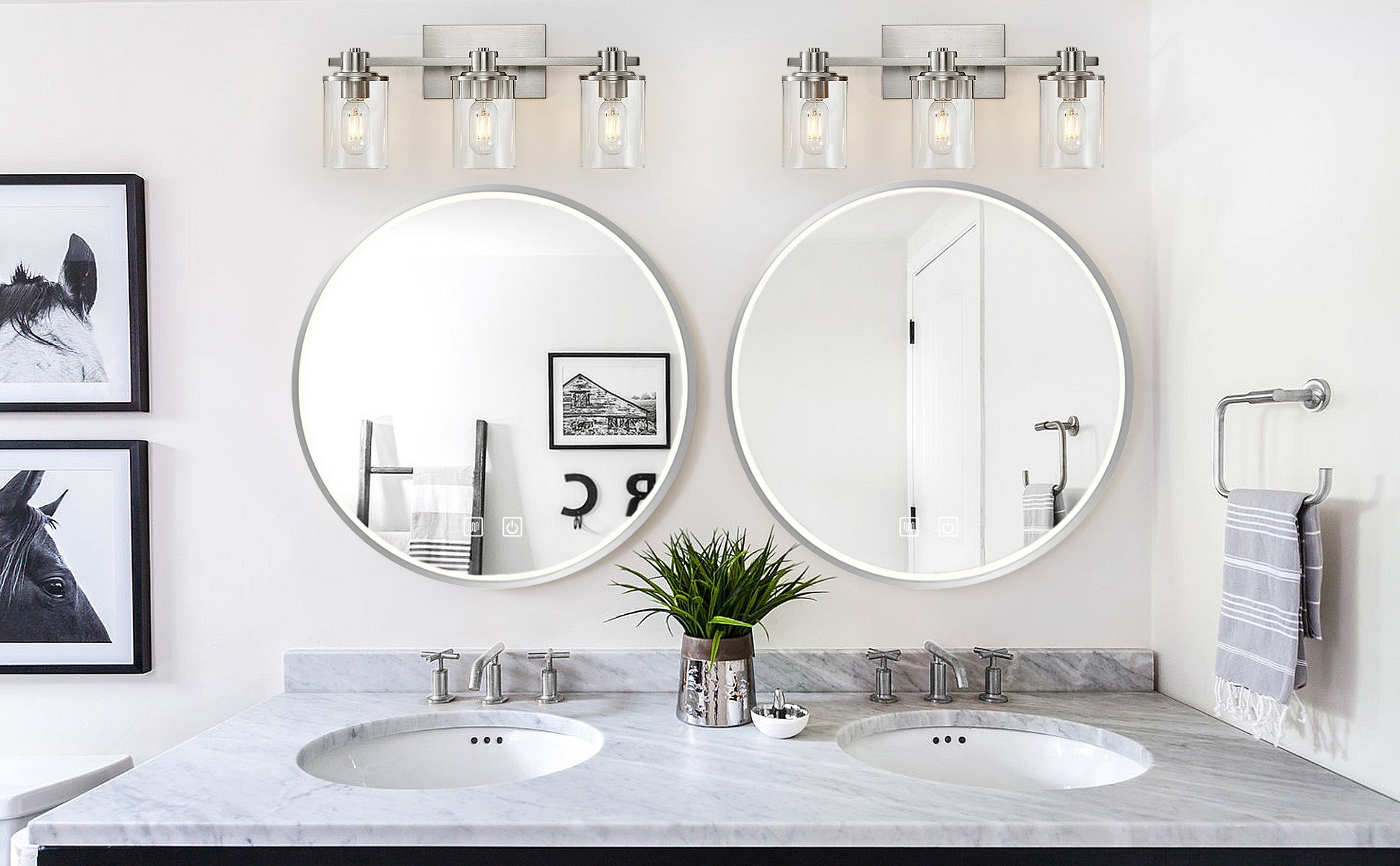 Spiegel LED 90cm MMJ BRUSH SILVER  7