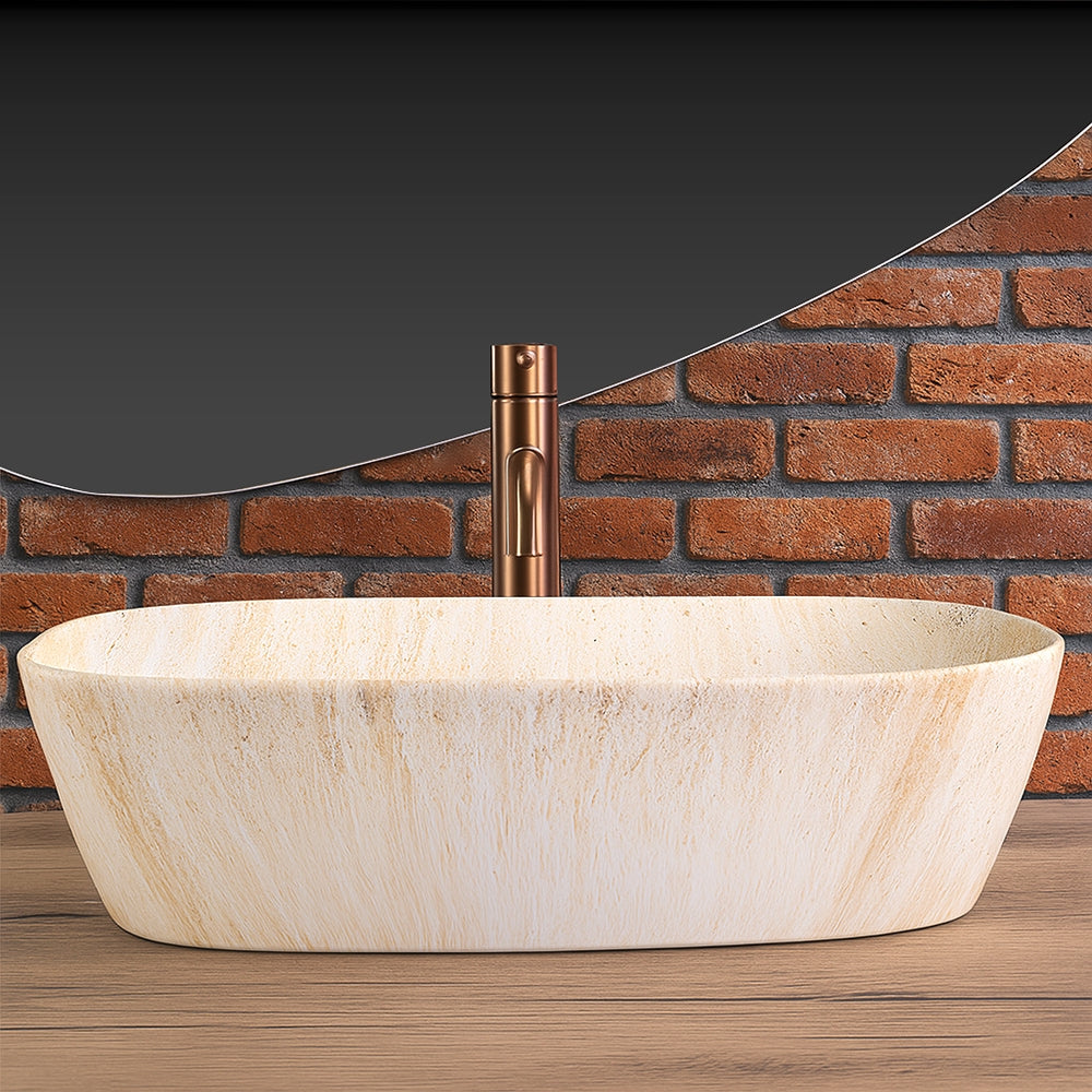 Aufsatzwaschbecken Rea Freja Travertine Matt  5