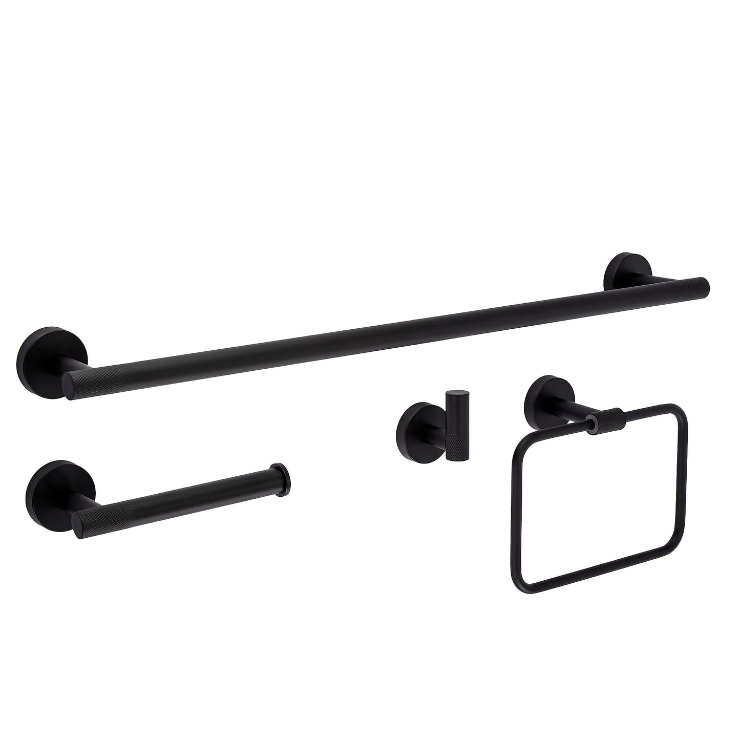 Badezimmer-accessoire-set Grid Black 4-teilig  2
