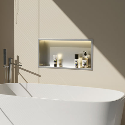 Wandeinbau-badezimmerregal Led 30x60 Steel Brush  2