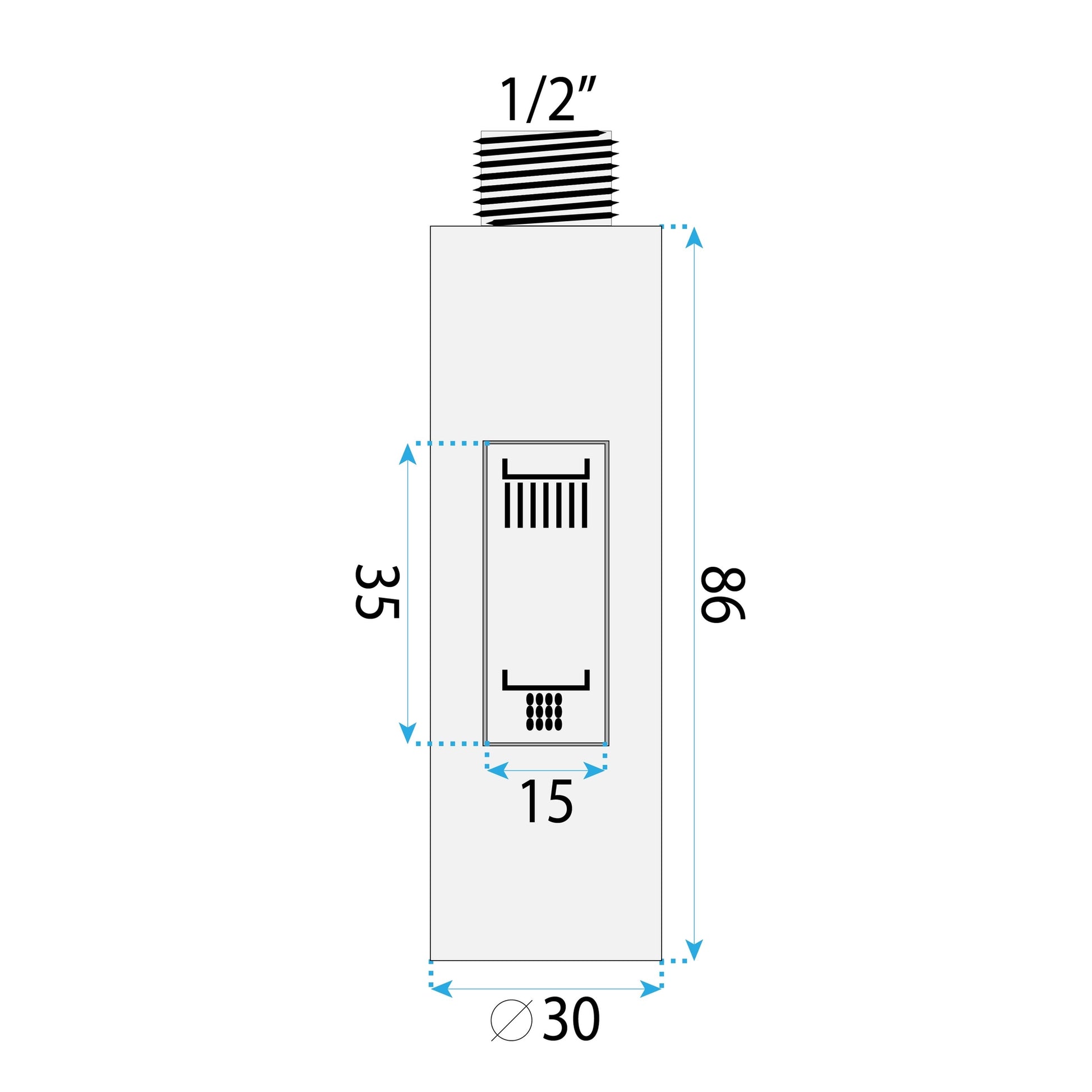 Luftauslass mit Perlator für Küchenarmatur REA Fresh Brush Steel  7