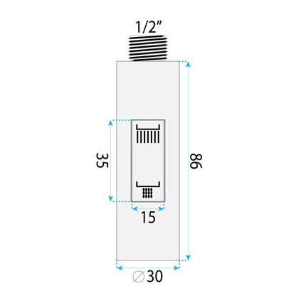 Luftauslass mit Perlator für Küchenarmatur REA Fresh Brush Steel  7