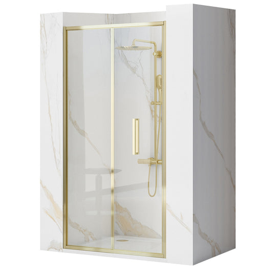 Duschtür REA Rapid Fold 90 Gold  1