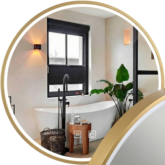 Spiegel LED 80cm MMJ BRUSH GOLD  1