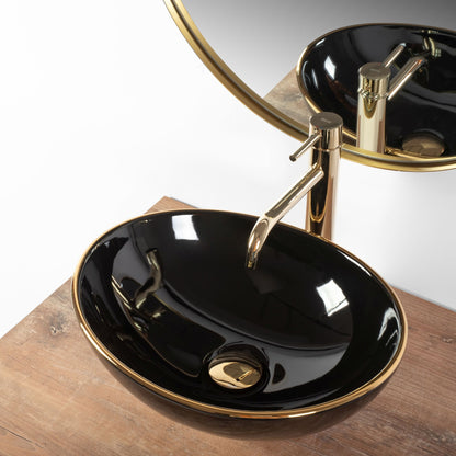 Aufsatzwaschbecken Rea Sofia Black Gold Edge 3