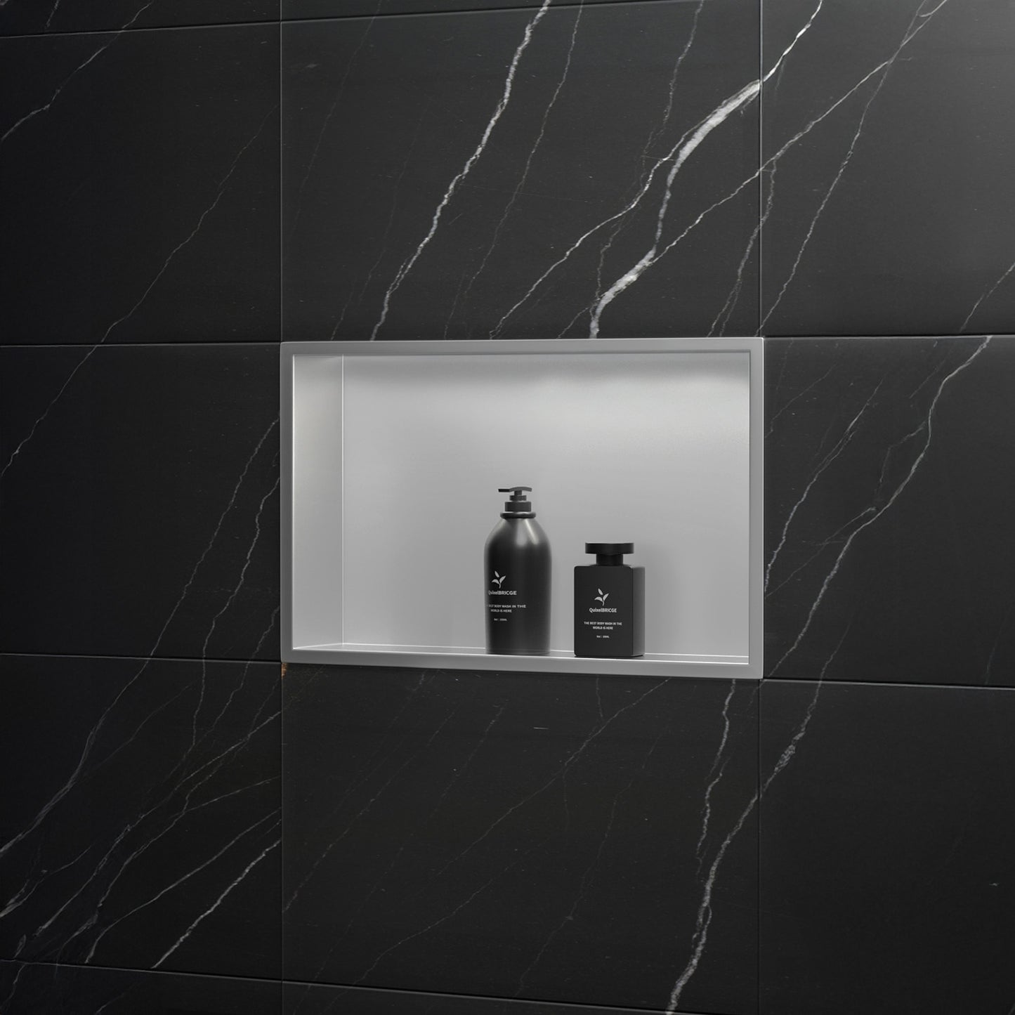 Bathroom Shelf 30x45 Steel Brush  2