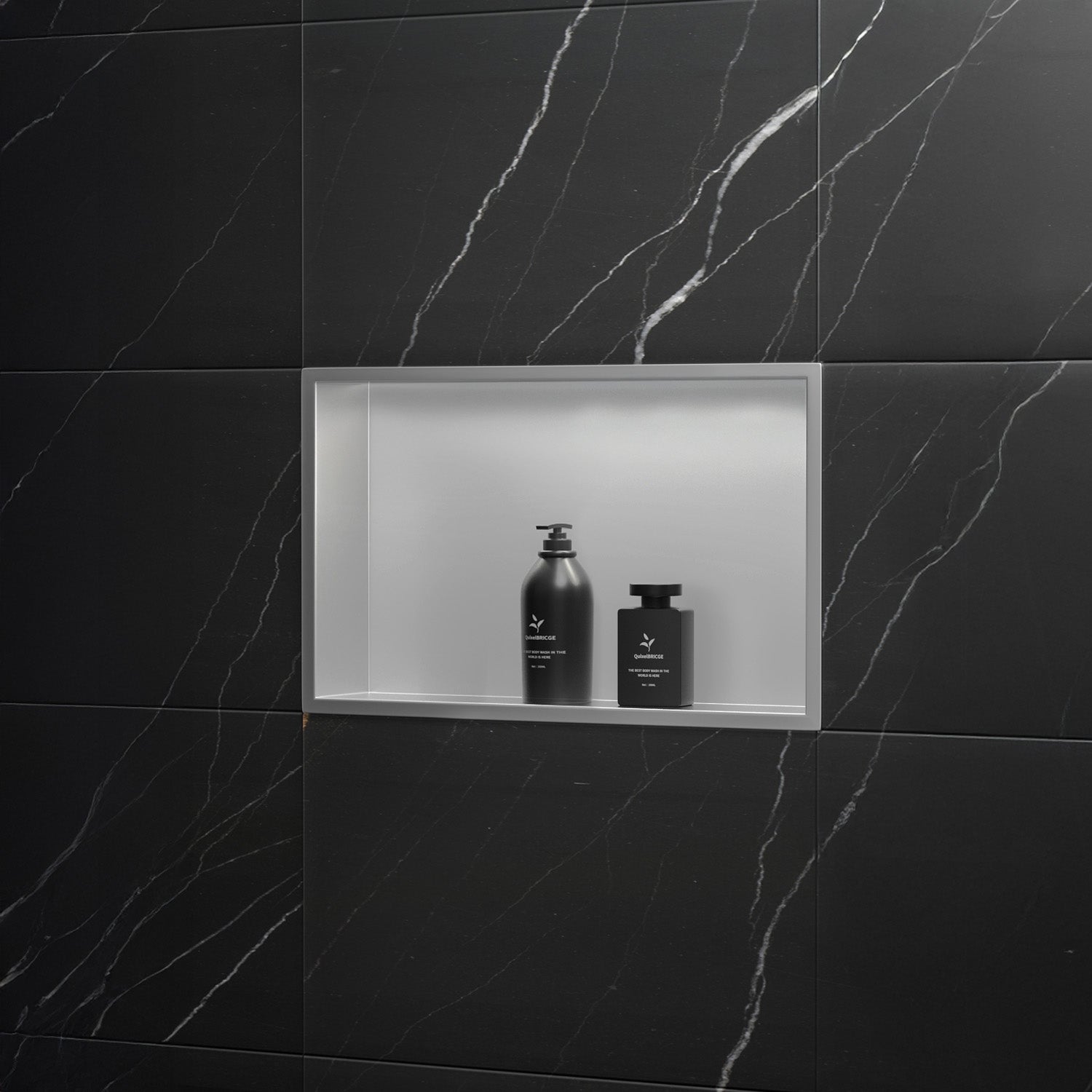 Bathroom Shelf 30x45 Steel Brush  2