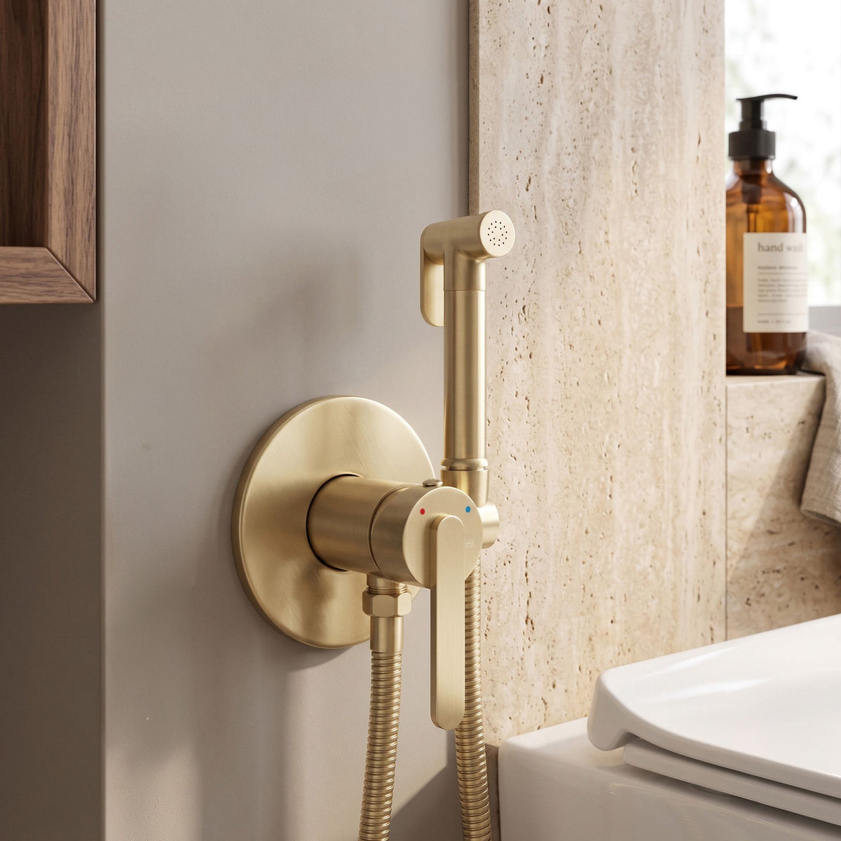 Bidetarmatur Rea Ontario Brush Gold 2