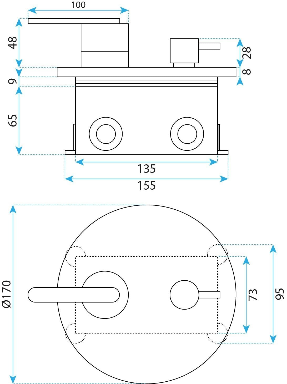 Unterputz Duschset Rea Ontario Brush Copper + Box  7
