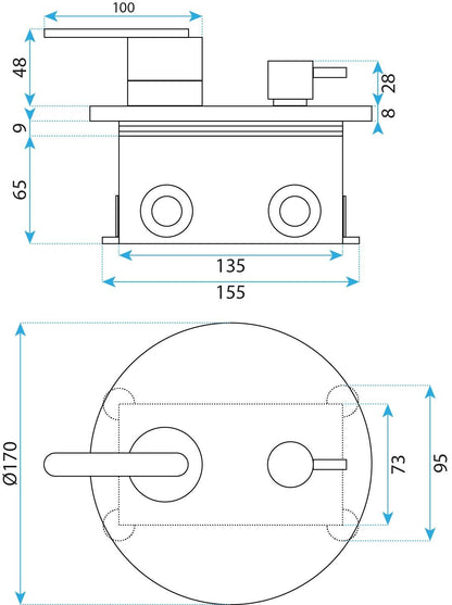 Unterputz Duschset Rea Ontario Brush Copper + Box  7