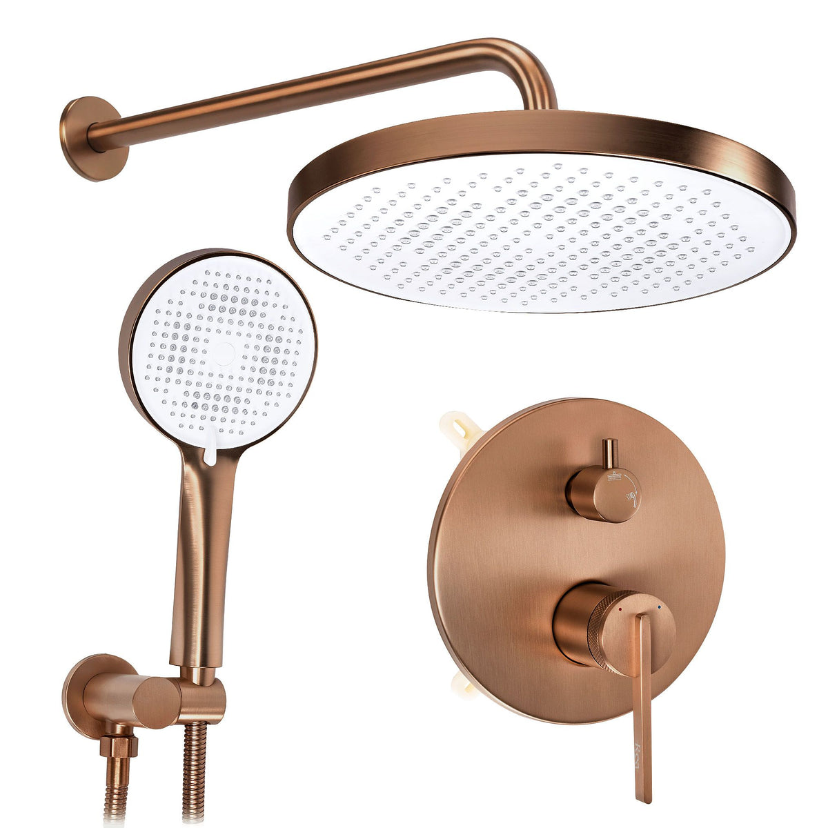 Unterputz Duschset Rea Grace Brush Copper + BOX 10
