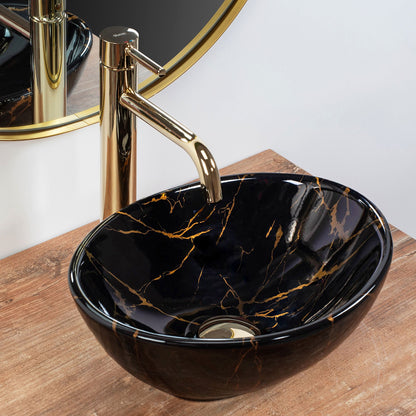 Aufsatzwaschbecken Rea Sofia Mini Black Marble Shiny  2