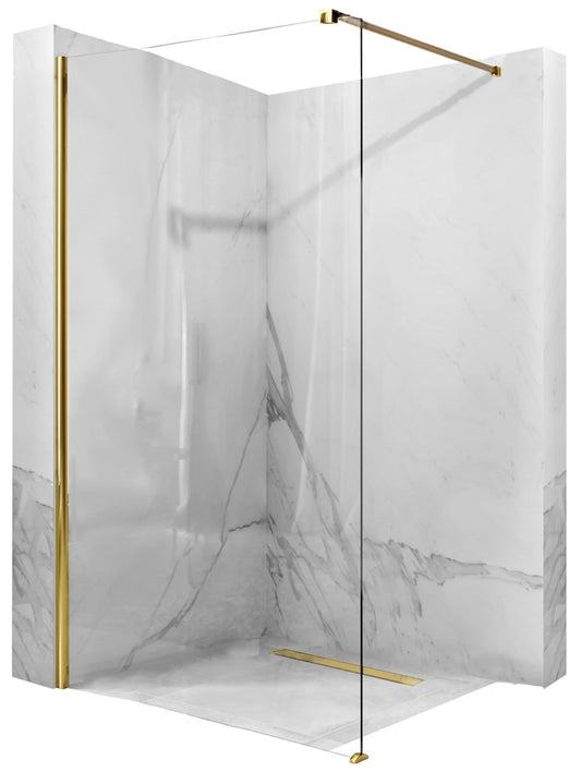 Duschwand Rea Aero Gold N 80 Walk In  1