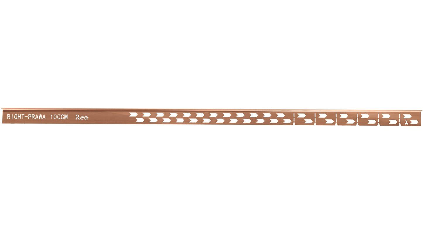 Gefälleprofil 100cm Brush Copper linke 7