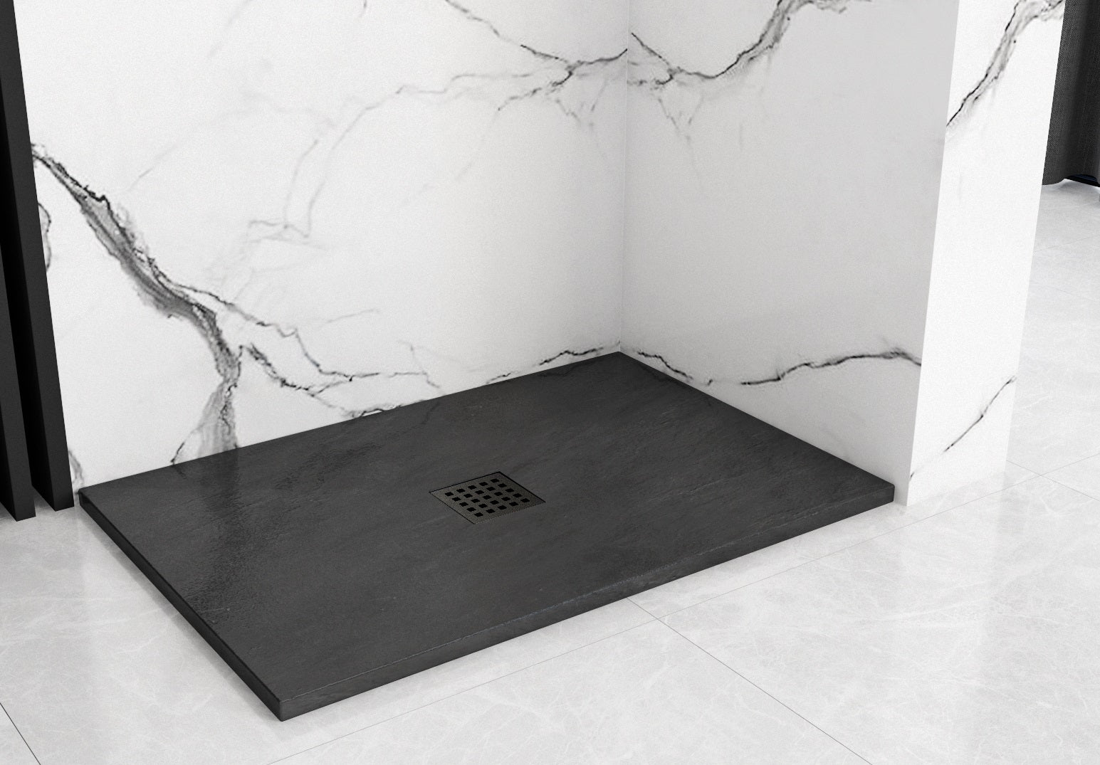 Stein Duschwanne Black Rock 90x120  3