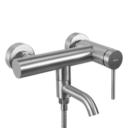 Wannenarmatur REA Clif Brush Nickel  2