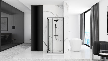 Duschkabine Rea Space In Black 80x100 mit Duschwanne Savoy 6