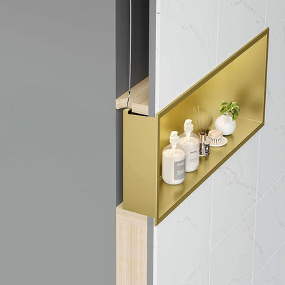 Wandeinbau-badezimmerregal Led 30x45 Brush Gold  6