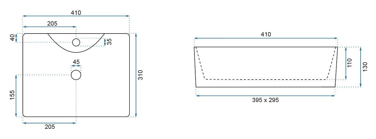 Aufsatzwaschbecken Rea Kelly Mini Aiax Shiny  10