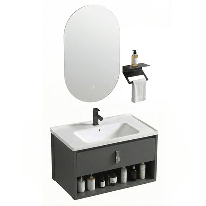 Badezimmermöbel-Set mit Waschbecken Toledo 60cm Grey  7