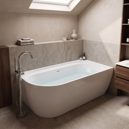 Acryl Eckbadewanne Rea Marion Right 170cm Schwarze Stöpselabdeckung 5